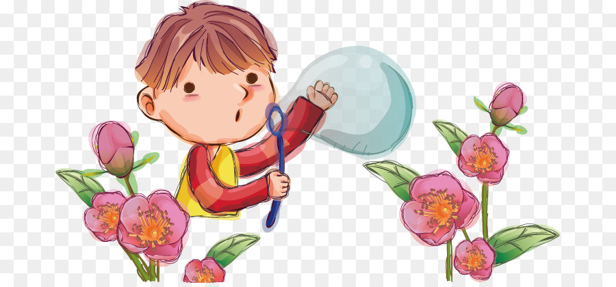 Cartoon Child - blowing bubbles png download - 738*415 - Free Transparent  png Download.