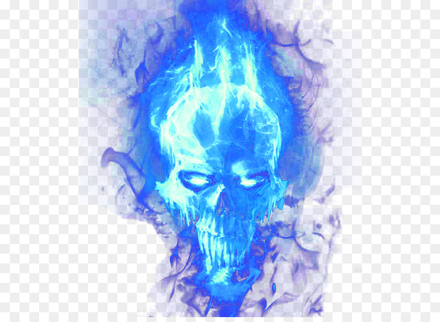 Hoodie Skull Flame Blue - Blue flame skull png download - 800*800 - Free Transparent  png Download.