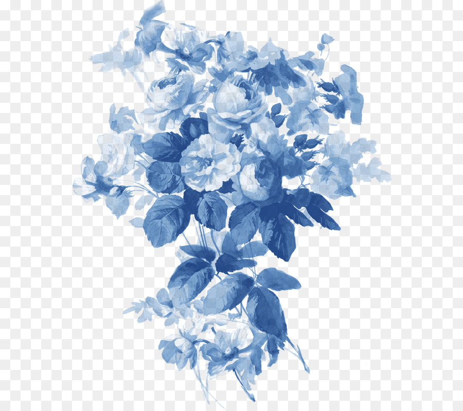 Grey Wallpaper Blue China rose Hue - flower blue watercolor png download - 623*800 - Free Transparent Grey png Download.
