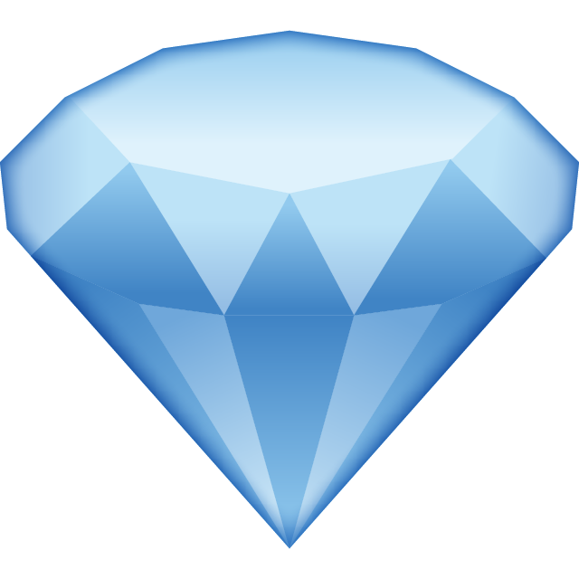 Emoji Paper Blue Diamond Ring Diamonds Png Download 640640 Free