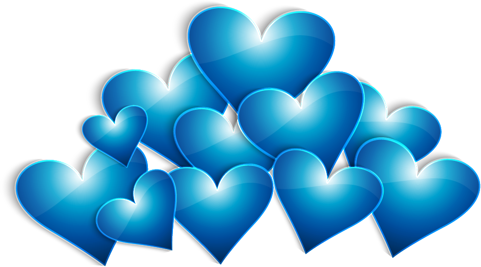 Heart Valentines Day - Blue Heart png download - 943*523 - Free