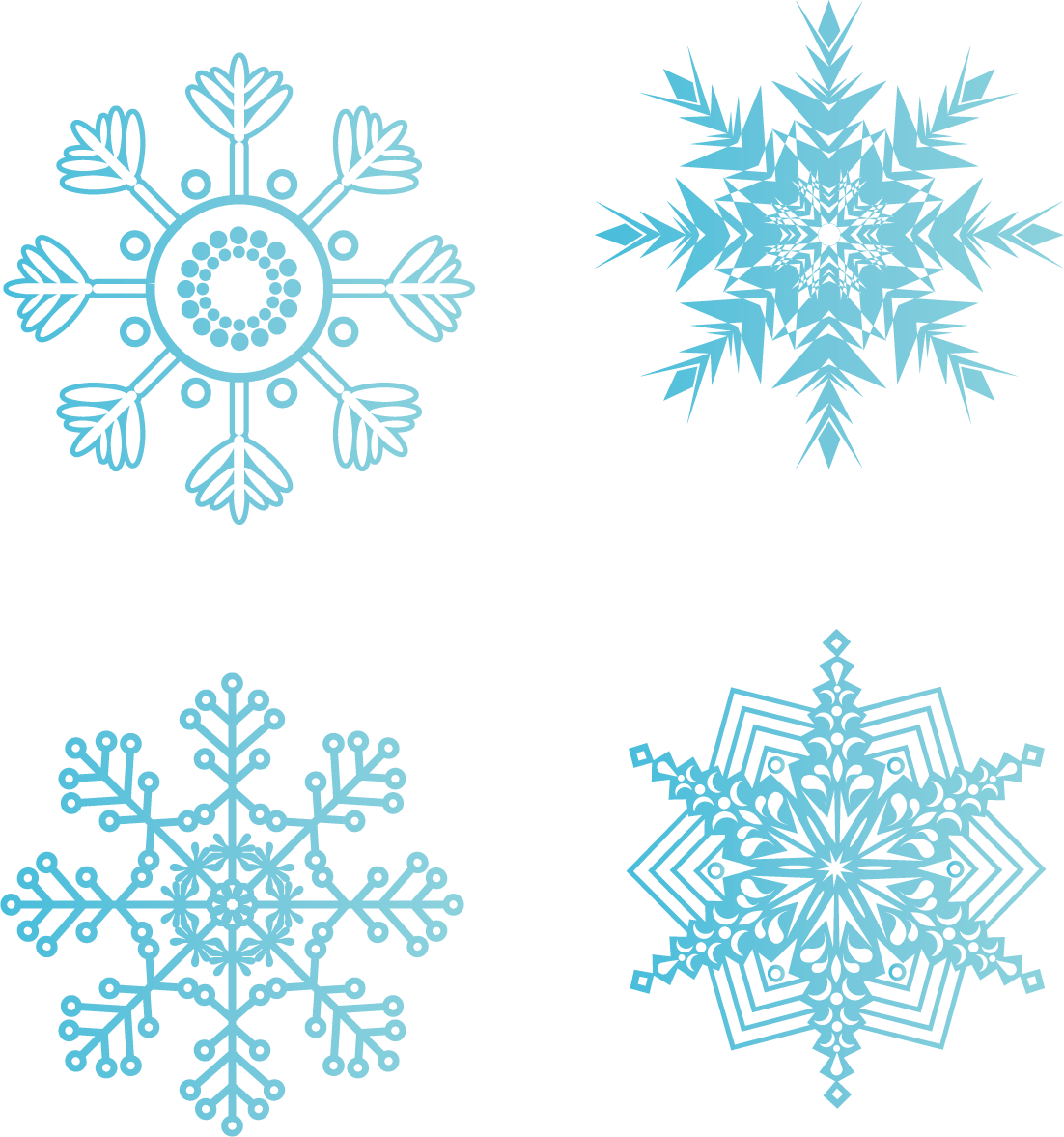 Snowflake Euclidean vector - Blue Snowflake Creative png download