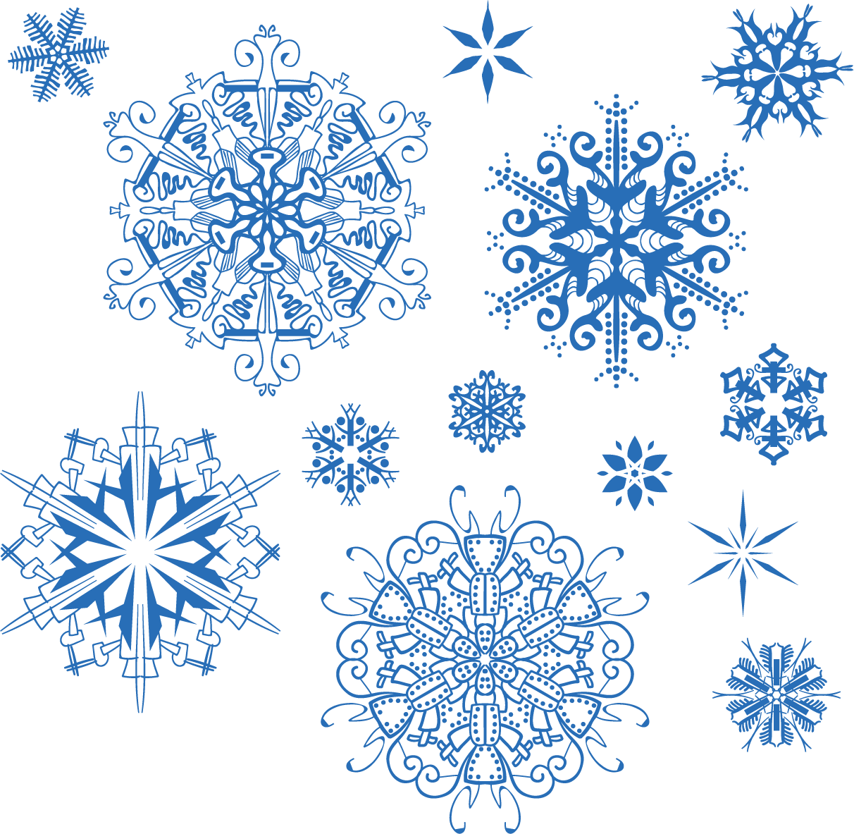 Snowflake Blue Pattern - Creative winter snow png download - 1212*1183