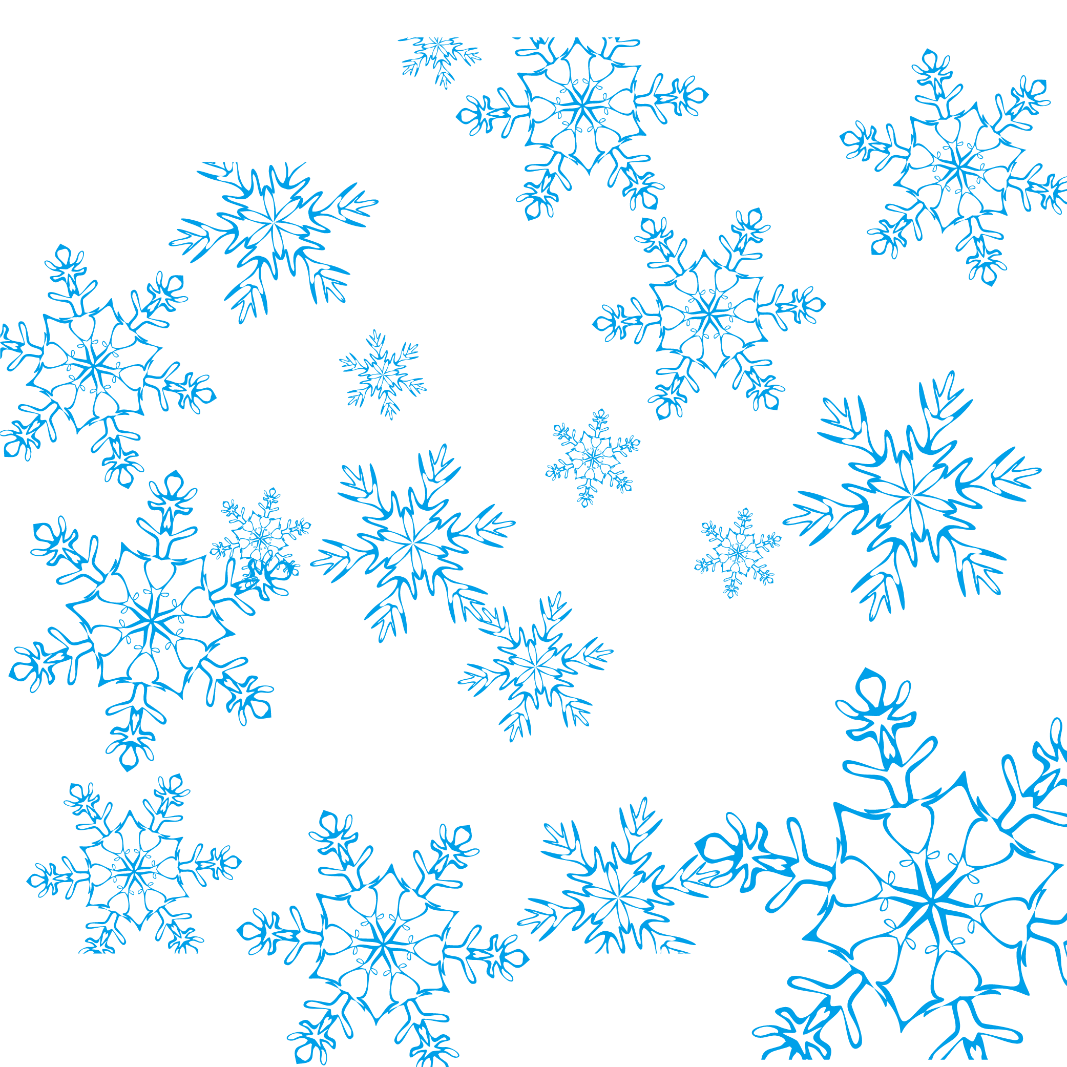 Snowflake Blue - Blue snowflake vector png download - 2083*2083 - Free