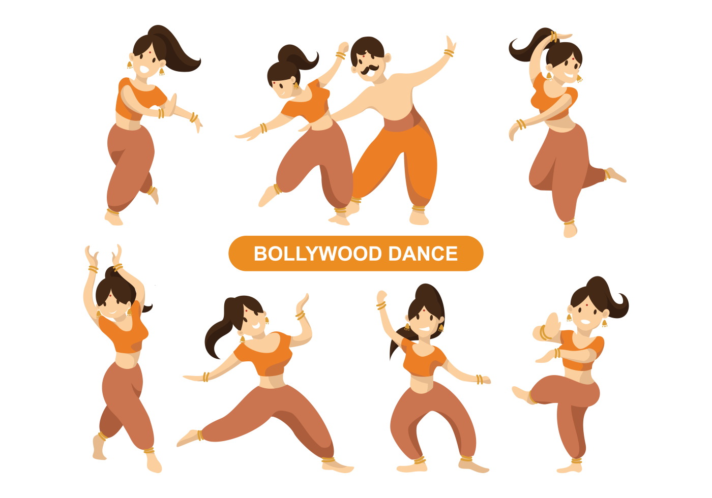 India Cartoon Dance - indian wedding png download - 1400*980 - Free  Transparent India png Download. - Clip Art Library