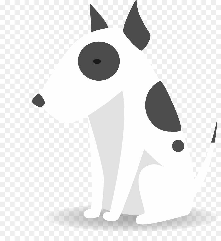 Border Collie Puppy Black and white - Cartoon white puppy png download - 876*971 - Free Transparent Border Collie png Download.