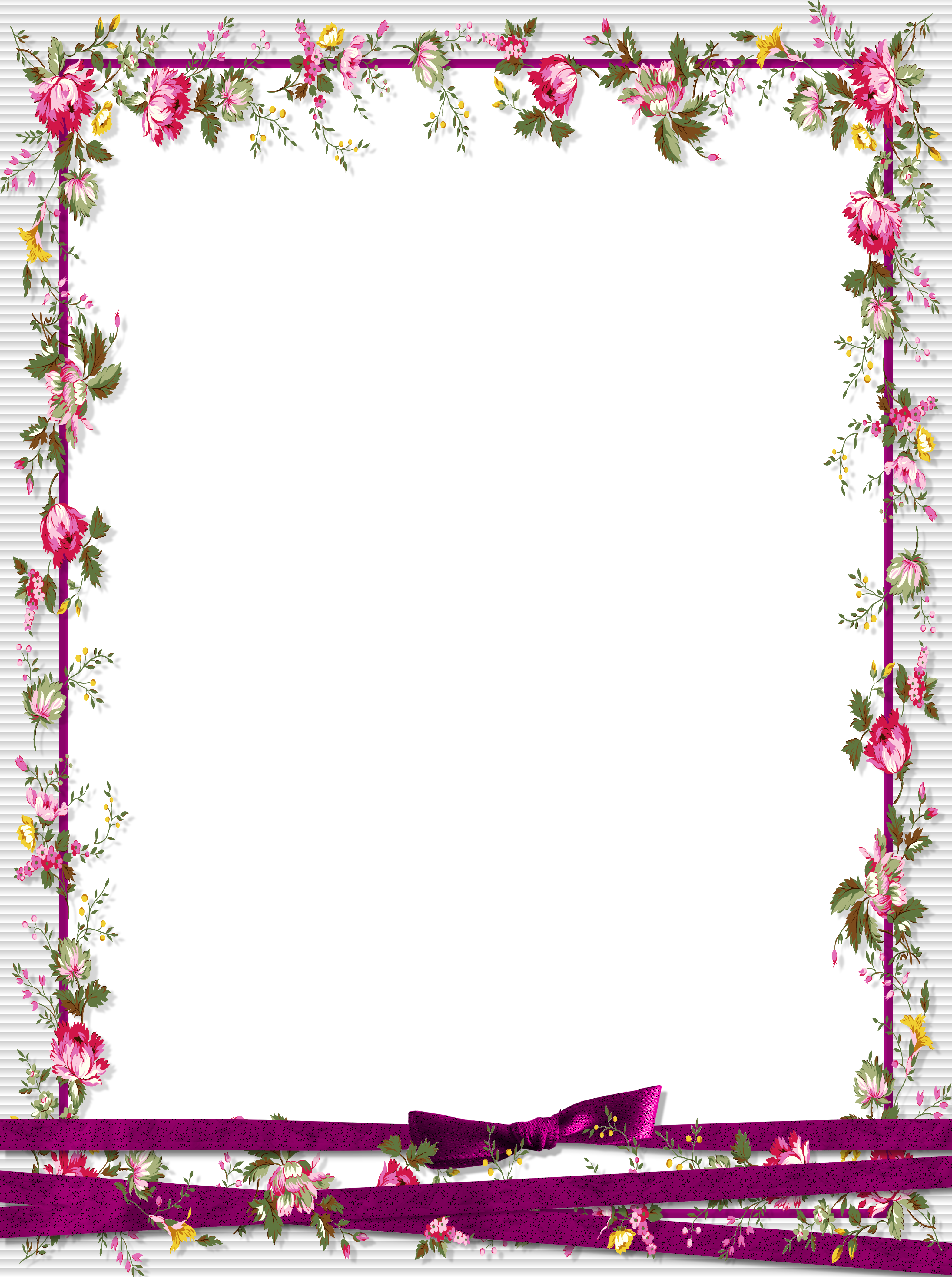 Flower Border Frame Png Clipart Wedding Invitation Transparent