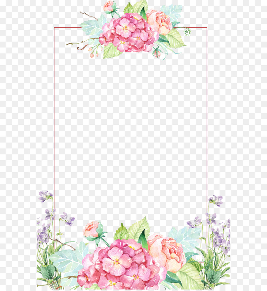 Flower Clip art - Beautiful flower borders png download - 3543*5315 - Free Transparent Border Flowers png Download.