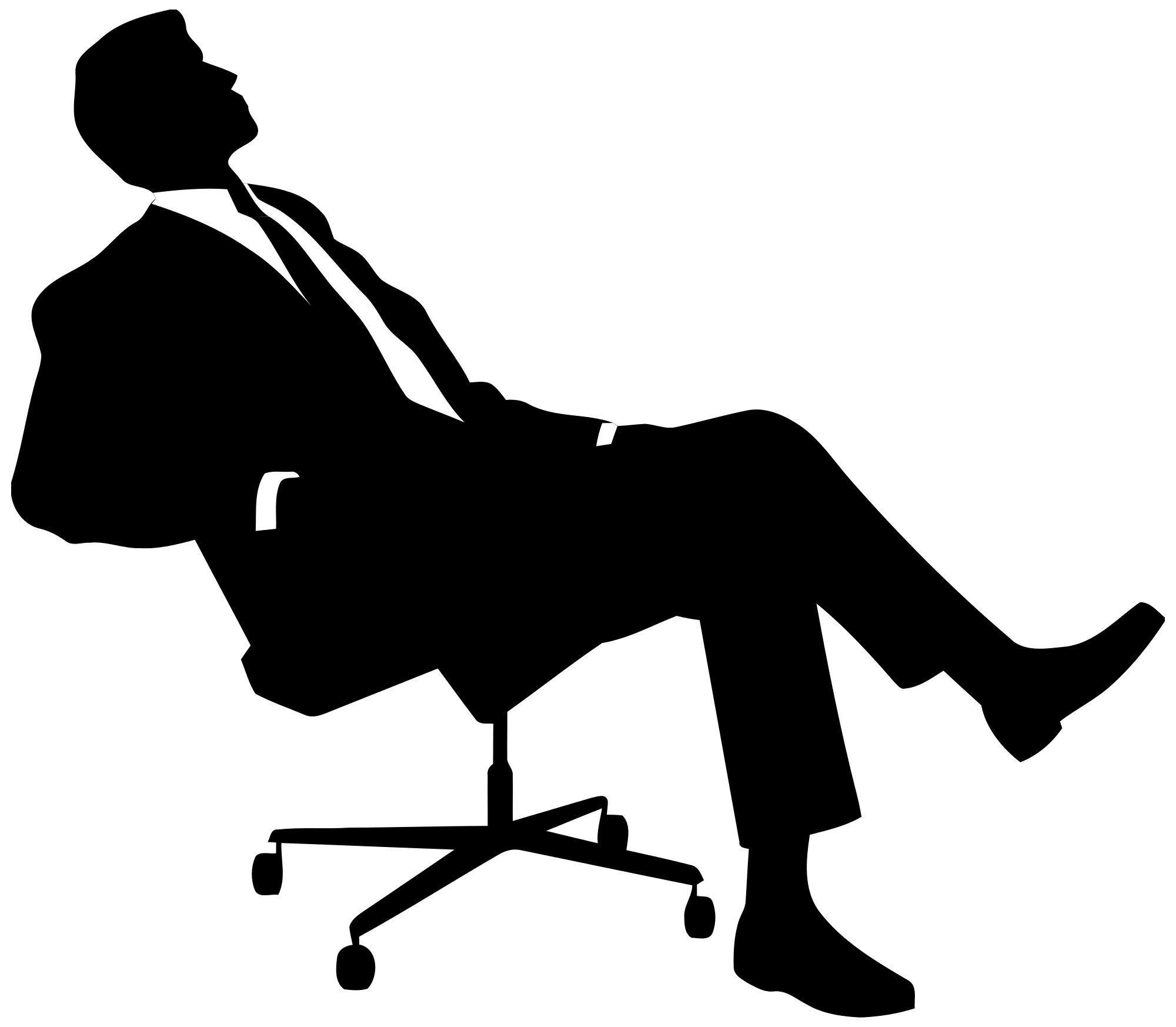 Chair Silhouette Sitting Clip art - boss png download - 2000*1746