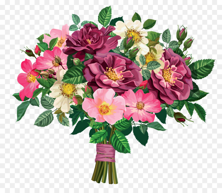 Flower bouquet Floral design Drawing Clip art - Flower Bunches Cliparts png download - 5450*4643 - Free Transparent Flower Bouquet png Download.