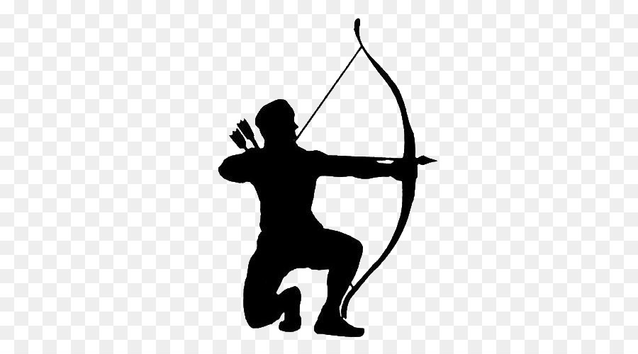 Bowhunting Bow and arrow Clip art Archery - Silhouette png download - 500*500 - Free Transparent Bowhunting png Download.