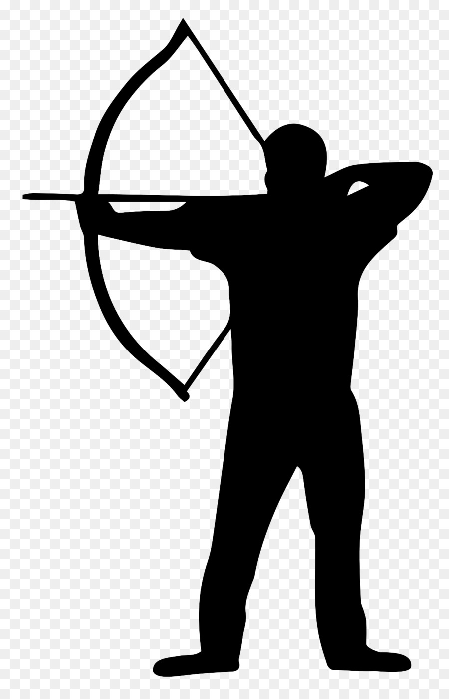 Archers de Broc�liande Archery Silhouette Bowyer Clip art - Silhouette png download - 1145*1770 - Free Transparent Archery png Download.