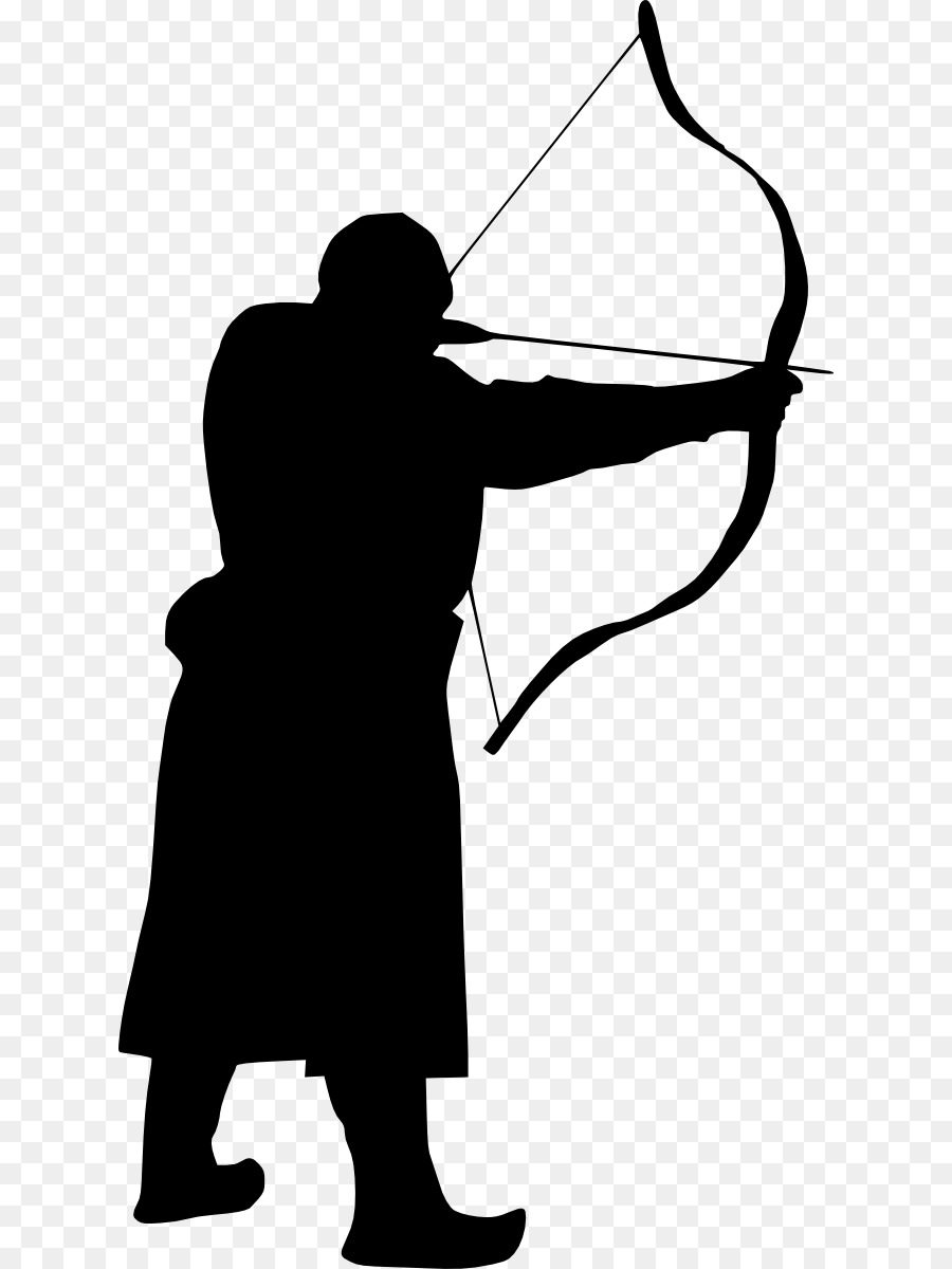 Archery Silhouette Bow and arrow Clip art - archer png download - 676*1200 - Free Transparent Archery png Download.