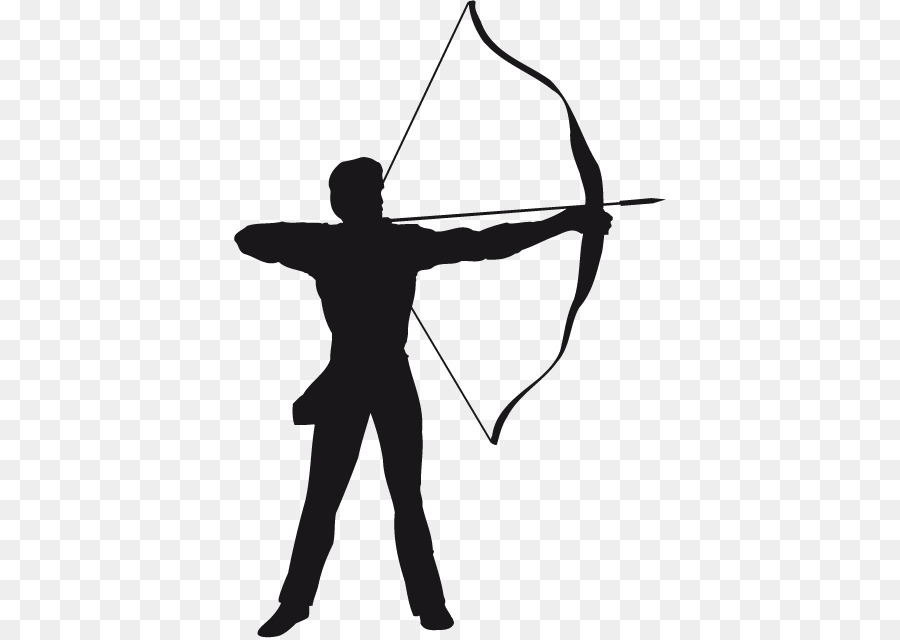 Archery Clip art Bow and arrow Bowhunting - Silhouette png download - 432*638 - Free Transparent Archery png Download.