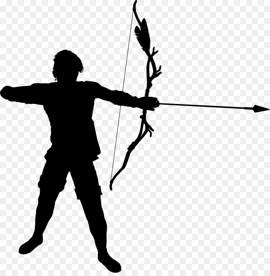 Archery Silhouette - bow and arrow png download - 2246*2268 - Free Transparent Archery png Download.