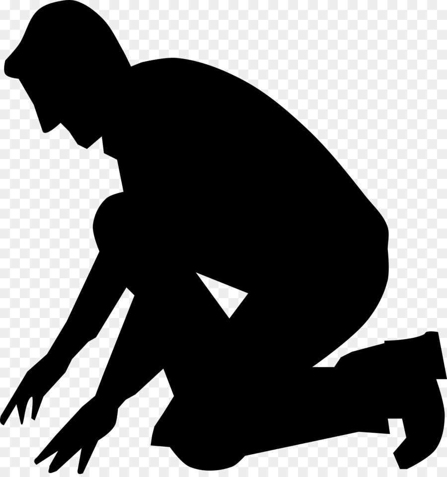 Silhouette Kneeling Drawing Clip art - Silhouette png download - 2264*2400 - Free Transparent Silhouette png Download.