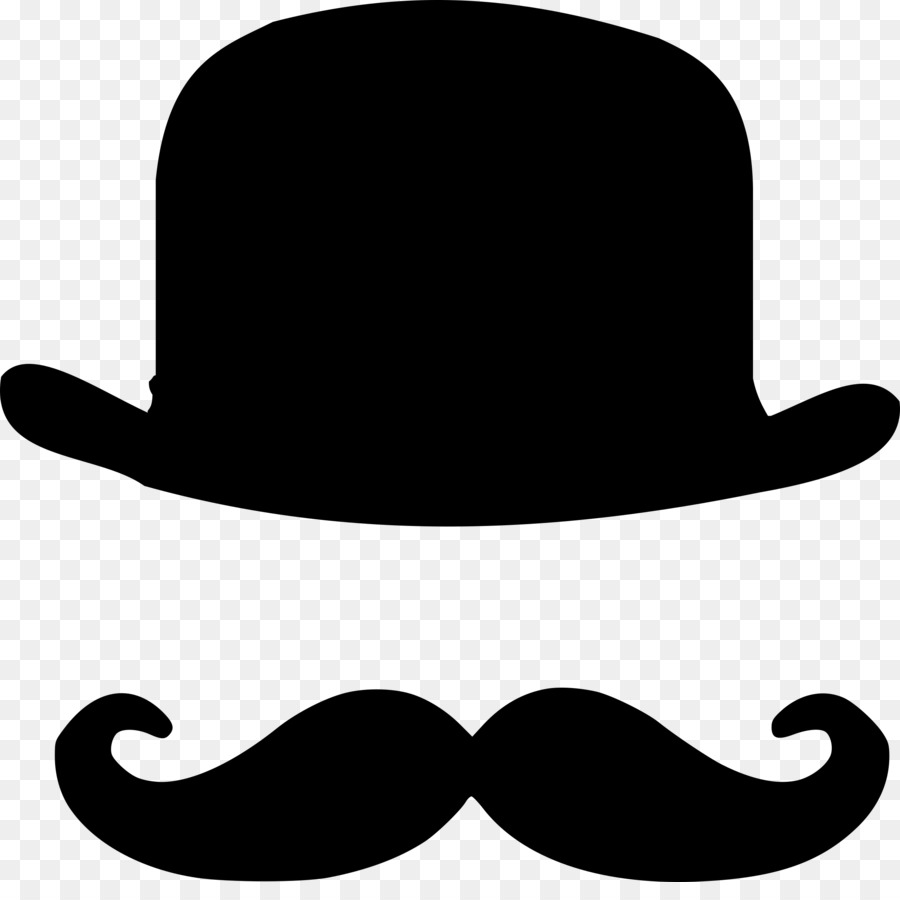 Bowler hat Moustache Top hat Clip art - mustache vector png download - 2400*2351 - Free Transparent Bowler Hat png Download.