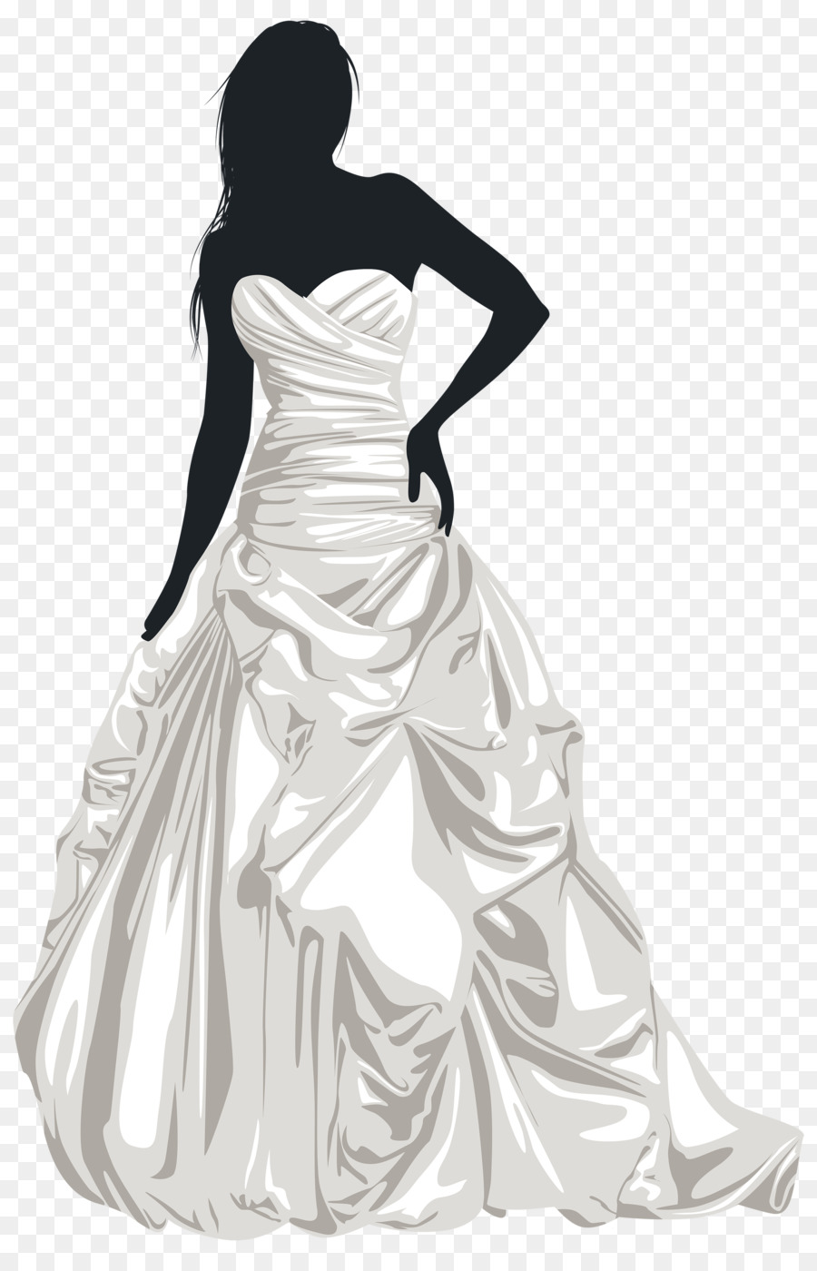 Bride Silhouette Wedding dress Clip art - wedding dress png download - 2268*3500 - Free Transparent Bride png Download.