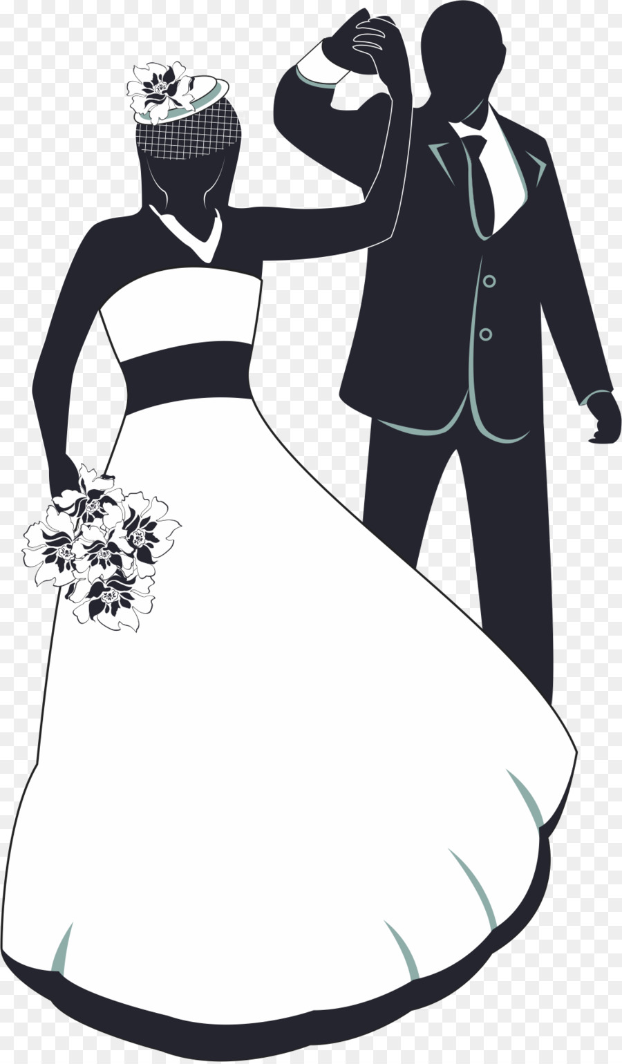 Wedding invitation Clip art - The bride and groom dancing png download - 1028*1756 - Free Transparent  png Download.