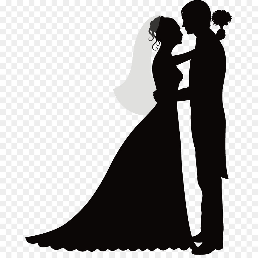 Wedding invitation Bridegroom Silhouette - wedding season png download - 723*889 - Free Transparent Wedding Invitation png Download.