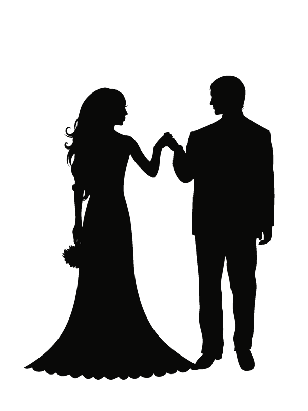 bride wedding silhouette
