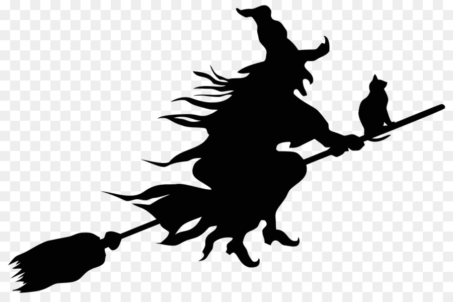 Witch Flying Witchcraft Broom Clip art Vector graphics - witch cat png download - 1000*658 - Free Transparent Witch Flying png Download.