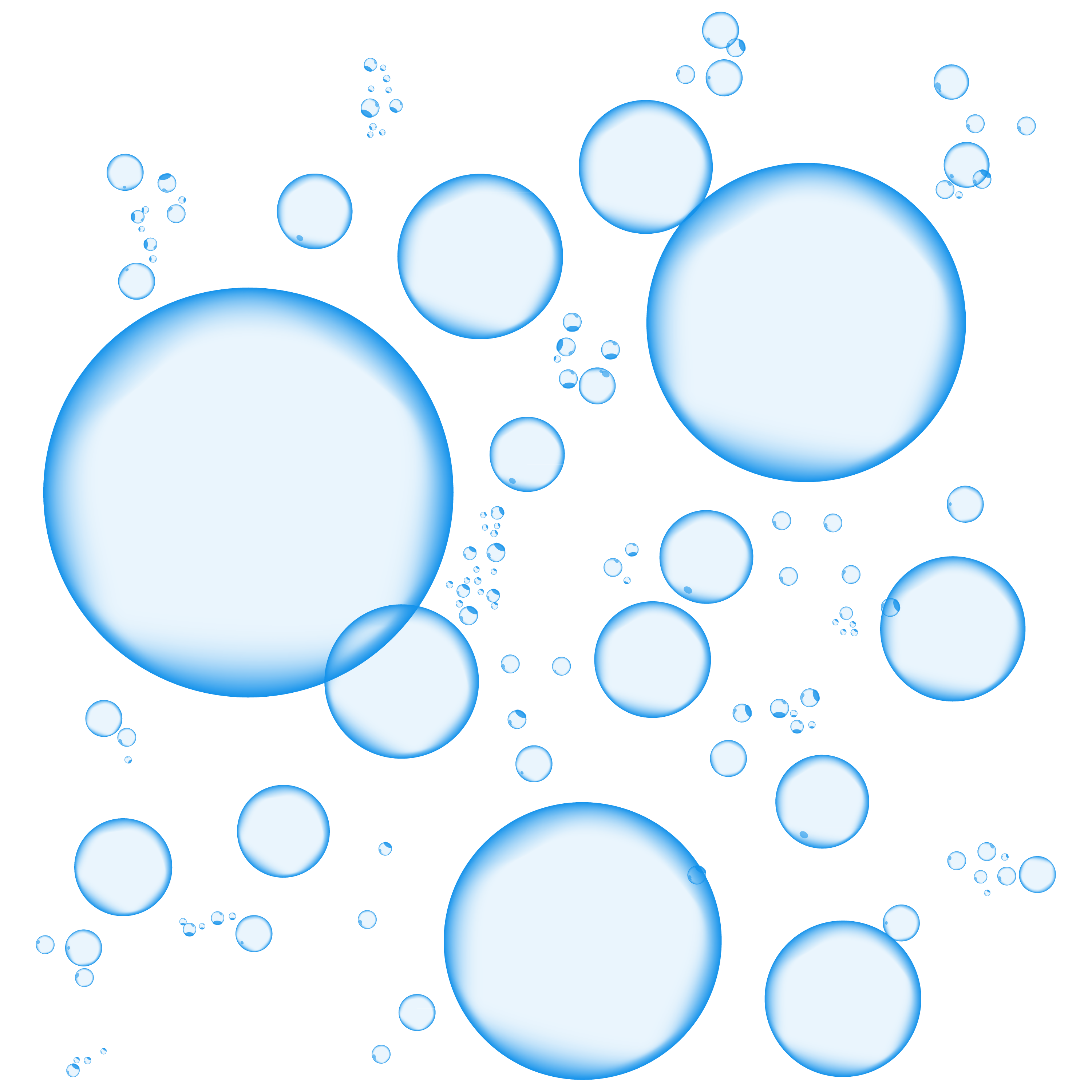 Blue Foam Sticker - Bubbles png download - 3000*3000 - Free Transparent