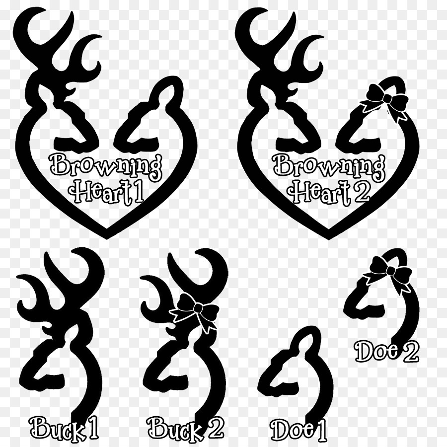 Deer Browning Arms Company Heart Logo Clip art - Browning White Cliparts png download - 900*900 - Free Transparent Deer png Download.
