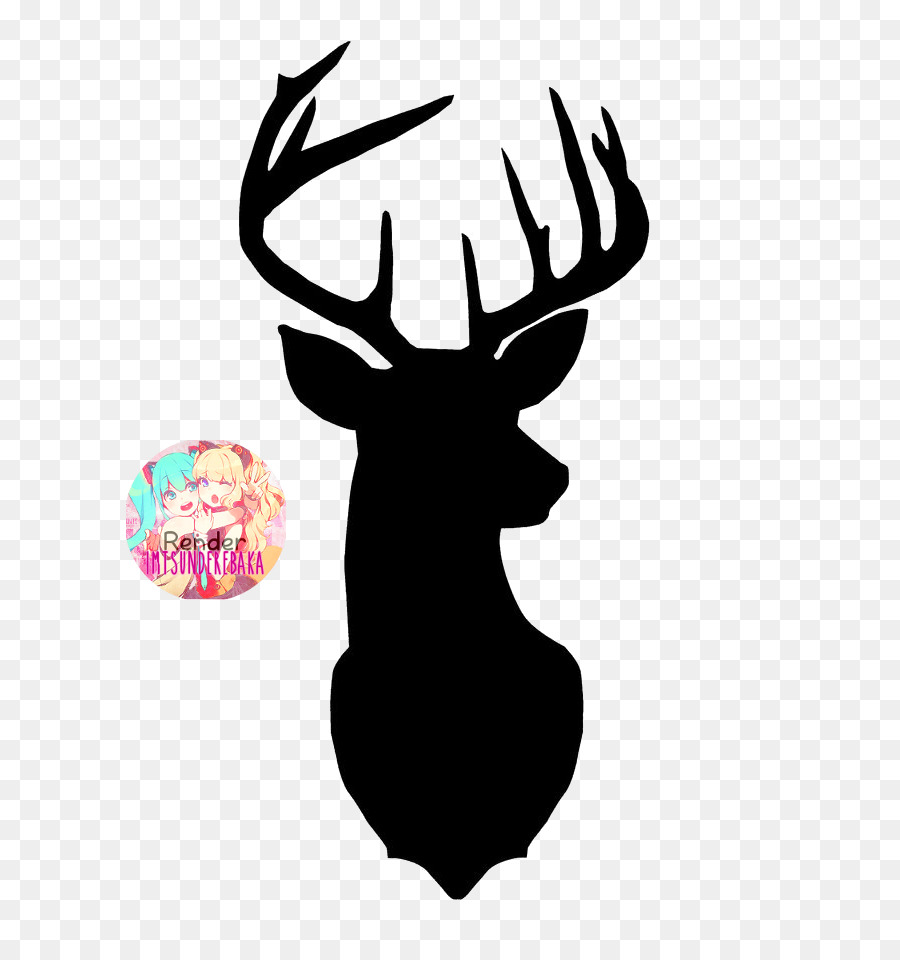 Reindeer Stencil Antler Silhouette - deer png download - 736*952 - Free Transparent Deer png Download.