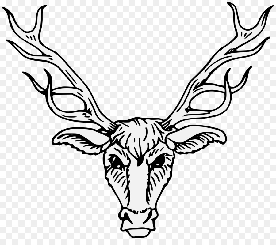 Red deer Clip art Heraldry Portable Network Graphics - buck silhouette png deer head silhouette png download - 1237*1077 - Free Transparent Deer png Download.