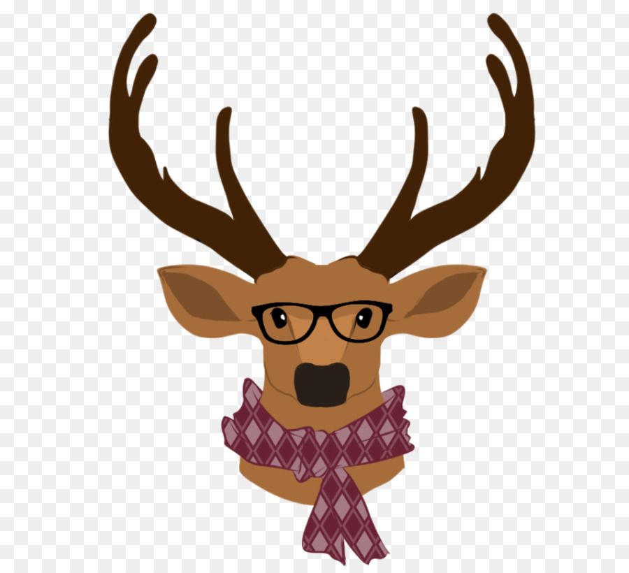 Reindeer T-shirt Hipster Top - deer head png download - 1000*900 - Free Transparent Deer png Download.