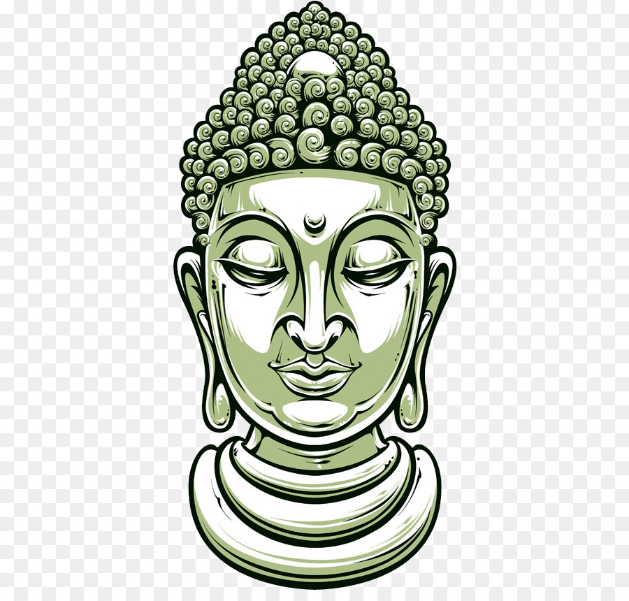 Gautama Buddha Creator in Buddhism Illustration - Hand-painted Buddha head png download - 500*845 - Free Transparent Gautama Buddha png Download.