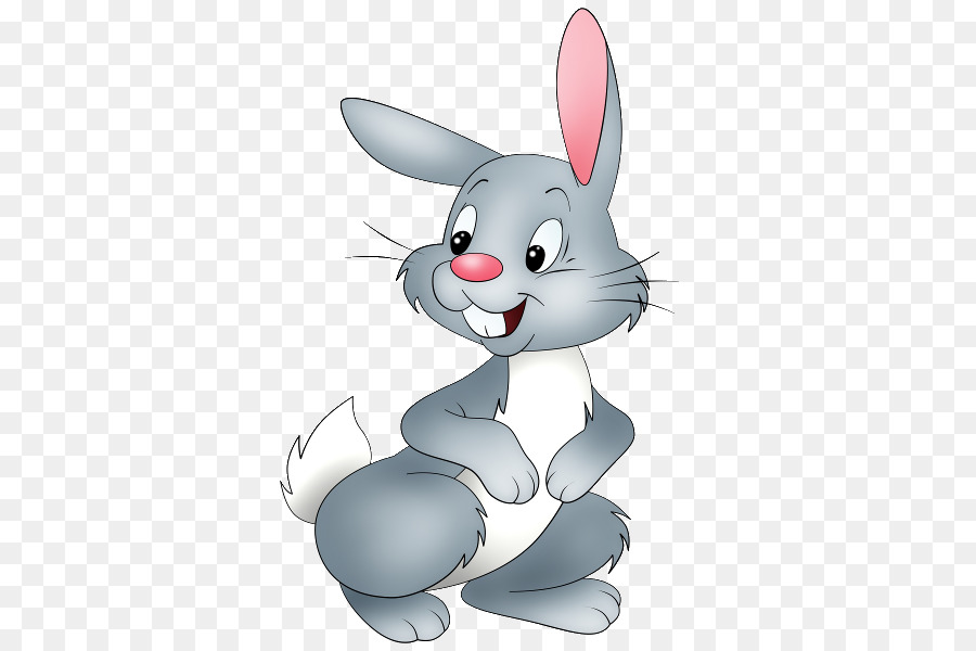 Easter Bunny Bugs Bunny Hare Rabbit Clip art - Cartoon bunny hand painted rabbit gray back png download - 600*600 - Free Transparent Easter Bunny png Download.