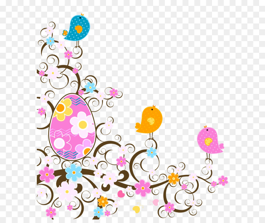 Easter Bunny Easter egg Clip art - Easter Decoration with Flowers PNG Transparent Clipart png download - 2637*3034 - Free Transparent Easter Bunny png Download.