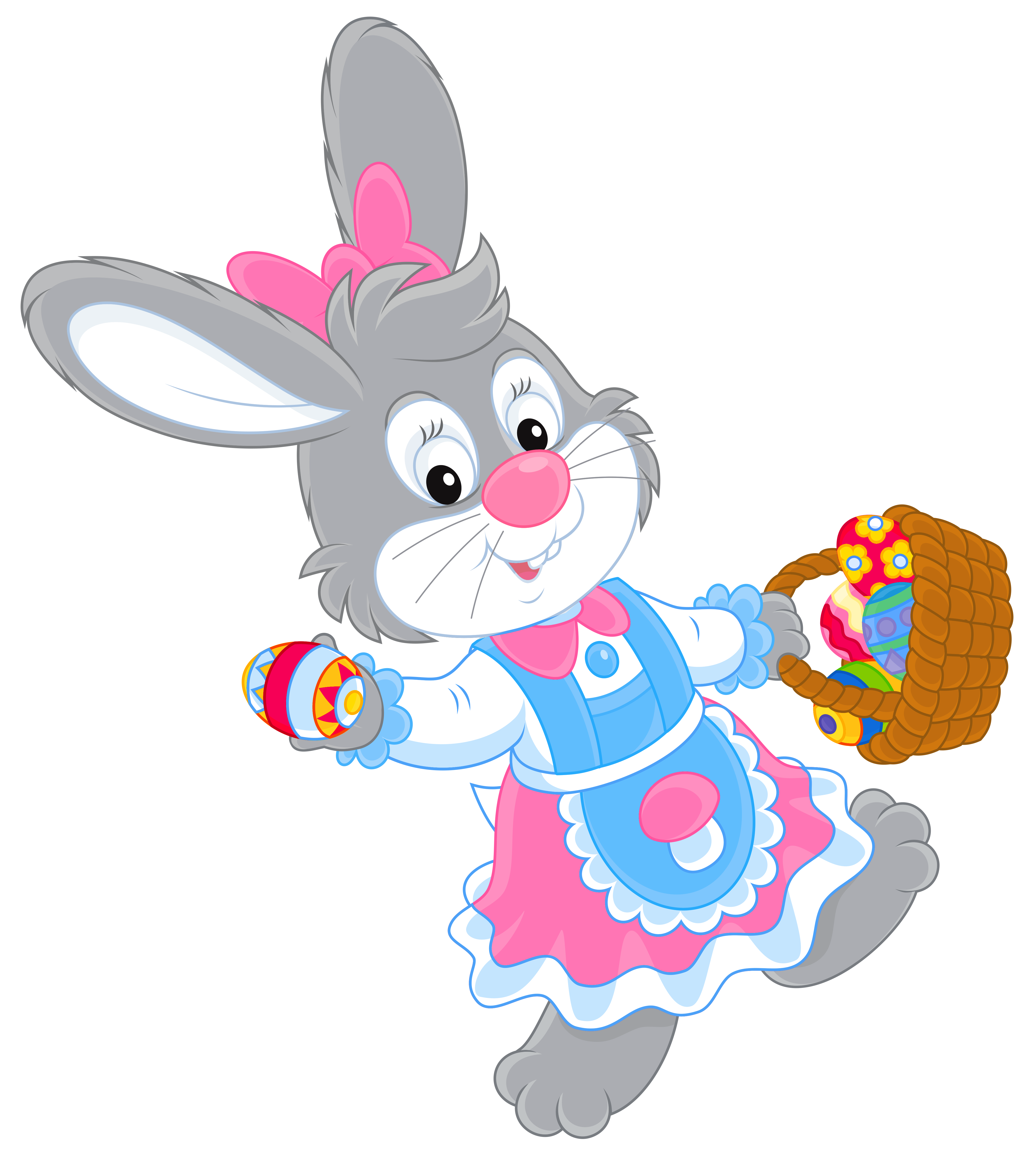 girl easter bunny free clipart
