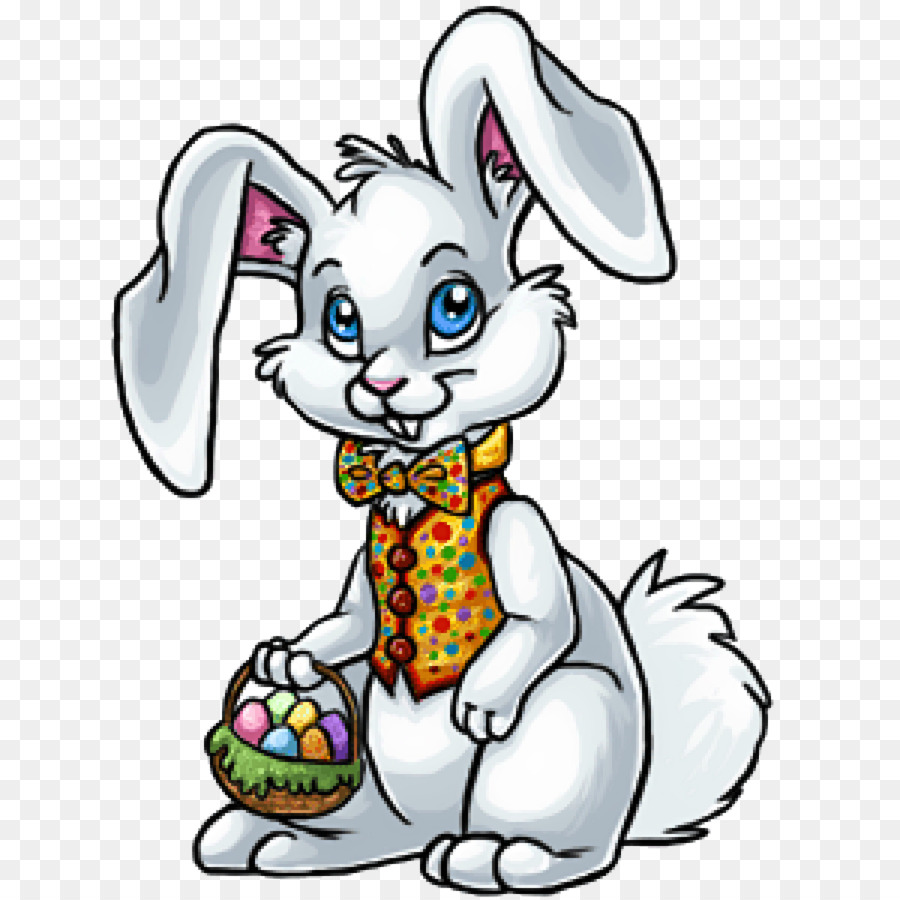 Easter Bunny Rabbit Fairfield Grace United Methodist Church Clip art - Hand painted rabbit,lovely,Acting cute,Take the basket,Cartoon bunny png download - 1200*1200 - Free Transparent  png Download.