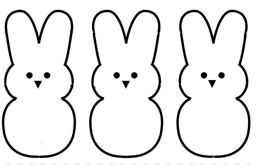 Peeps Coloring book Marshmallow Candy Clip art - Bunny Outline png download - 1422*907 - Free Transparent Peeps png Download.