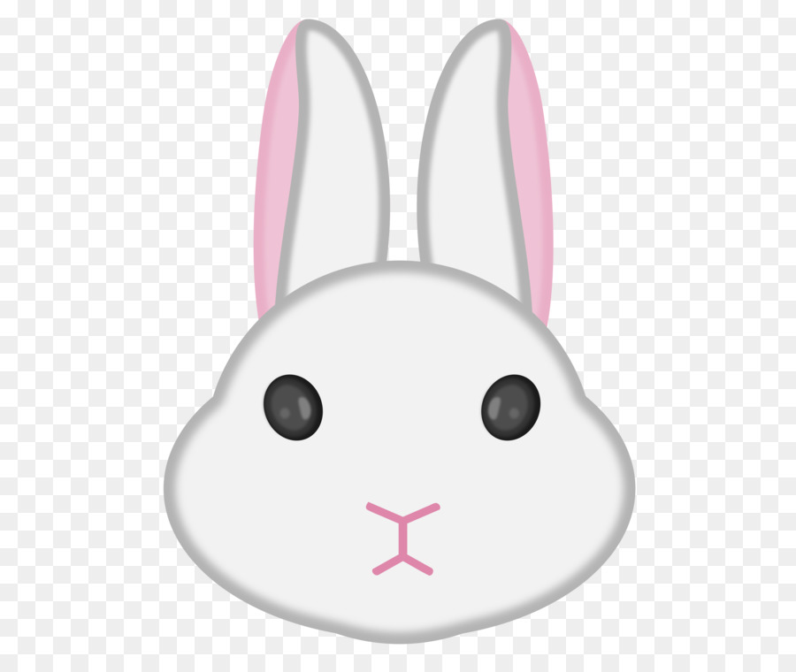 Hare Domestic rabbit Clip art European rabbit - bunny face silhouette png cute png download - 565*750 - Free Transparent Hare png Download.