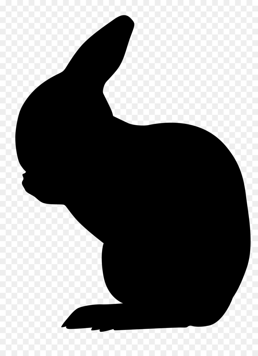 Silhouette Rabbit Drawing Easter Bunny Stencil - Silhouette png download - 2088*2848 - Free Transparent Silhouette png Download.