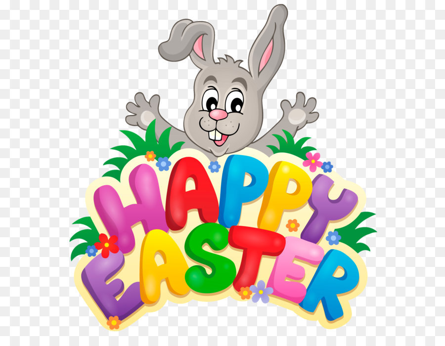 Easter Bunny Clip art - Transparent Happy Easter with Bunny PNG Clipart Picture png download - 2377*2492 - Free Transparent Easter Bunny png Download.
