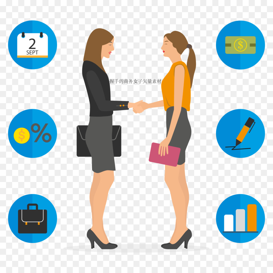 Handshake Icon - Handshake business woman vector material png download - 1800*1800 - Free Transparent Handshake png Download.