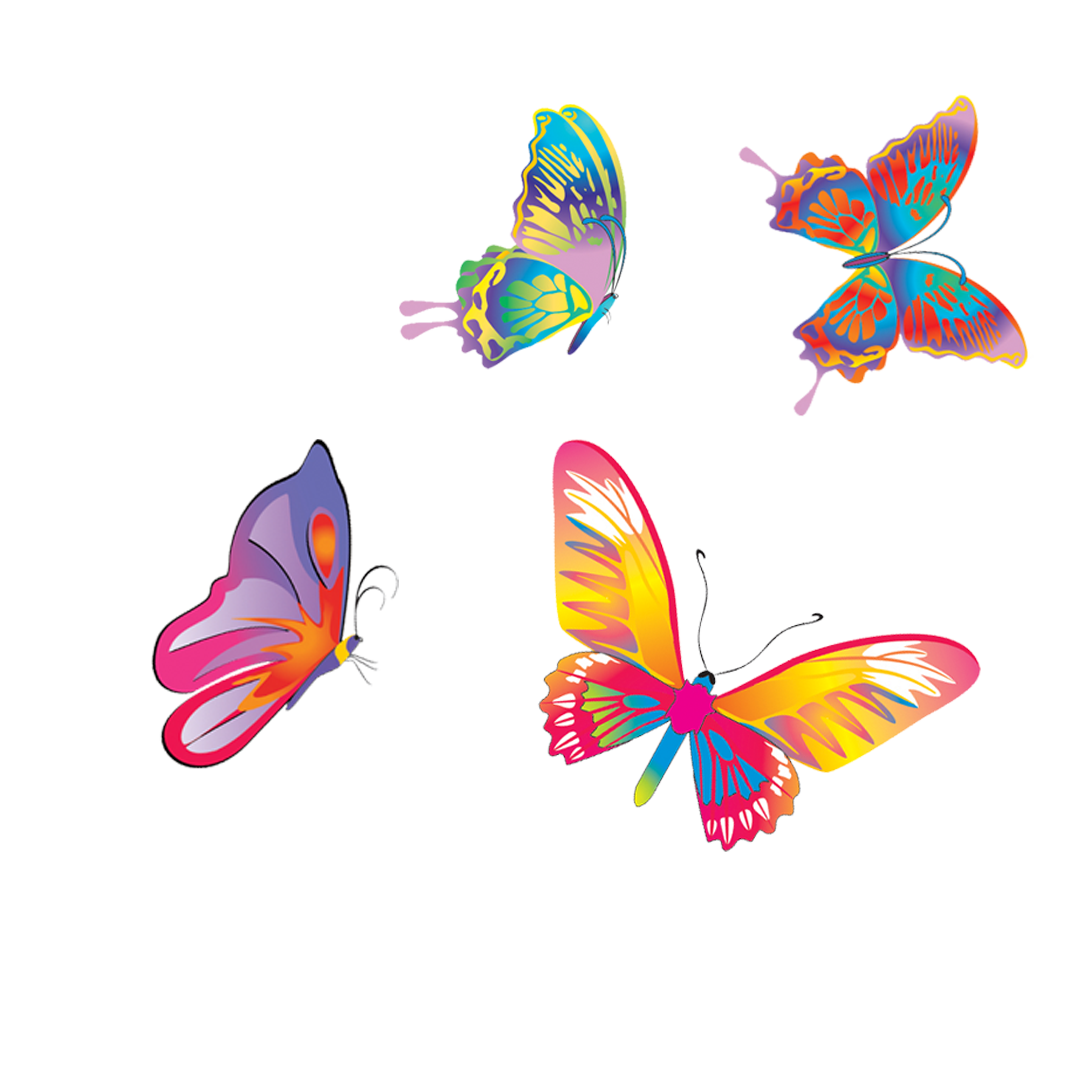 Butterfly Clip Art Flying Butterflies Transparent Background Png Images