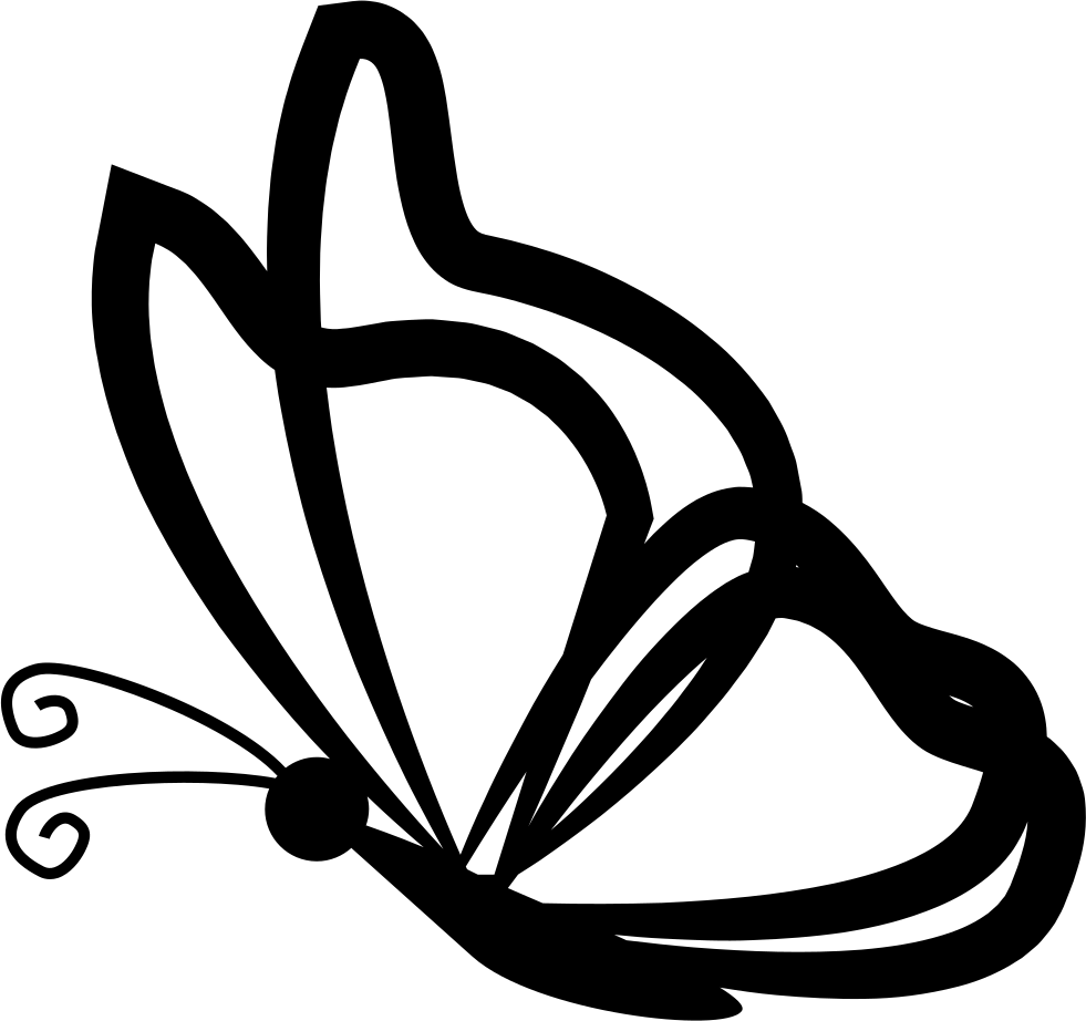 Butterfly Clipart Black And White Outline ~ Butterflies Black And White