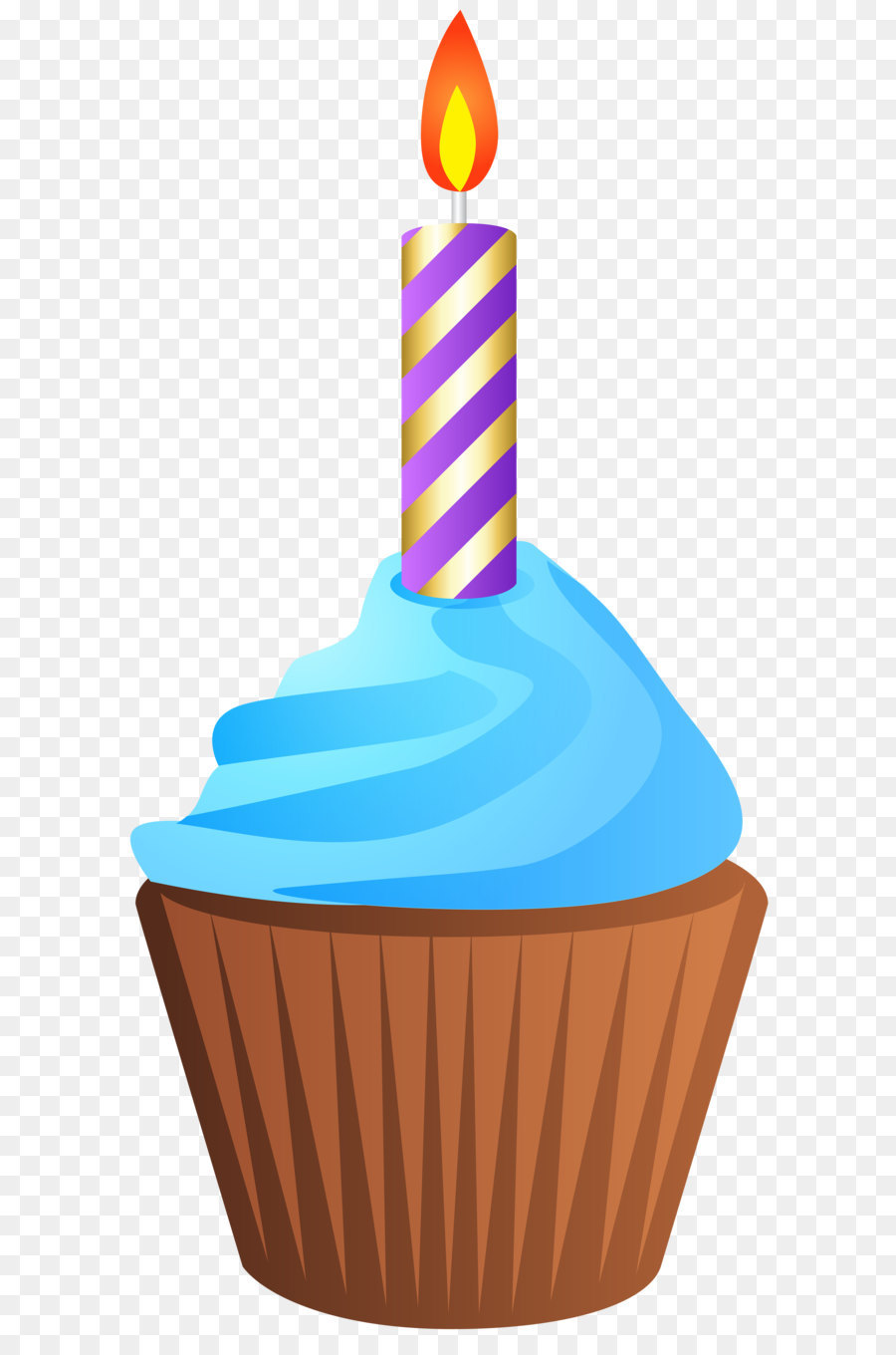 Muffin Birthday cake Clip art - Birthday Muffin with Candle Transparent PNG Clip Art Image png download - 3869*8000 - Free Transparent Birthday Cake png Download.