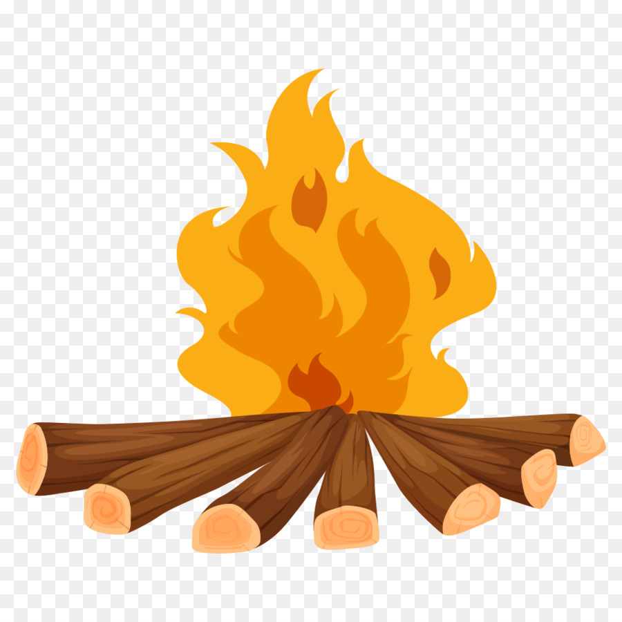 Campfire Bonfire Clip art - Cartoon Flame png download - 1000*1000 - Free Transparent Campfire png Download.
