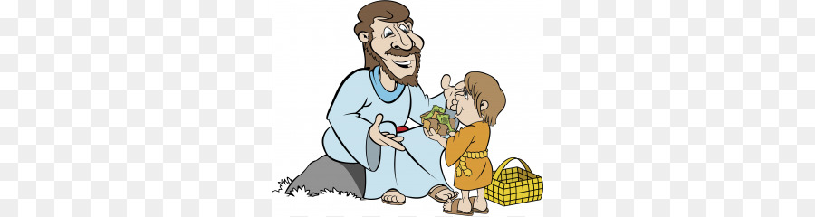Feeding the multitude Miracles of Jesus Bible Clip art - feeding the 5000 cliparts png download - 300*239 - Free Transparent Feeding The Multitude png Download.