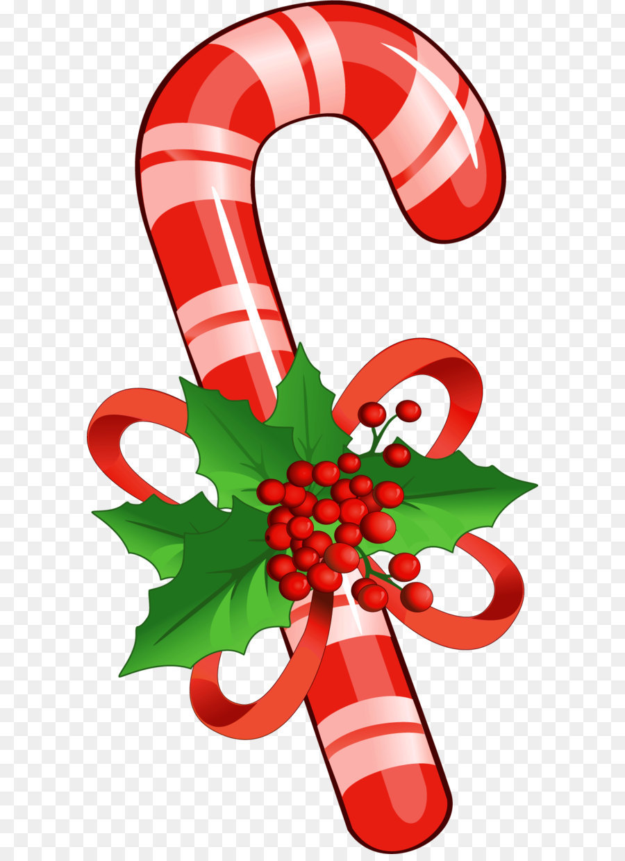 Candy cane Lollipop Clip art - Candy Cane with Mistletoe PNG Clipart png download - 945*1788 - Free Transparent Candy Cane png Download.