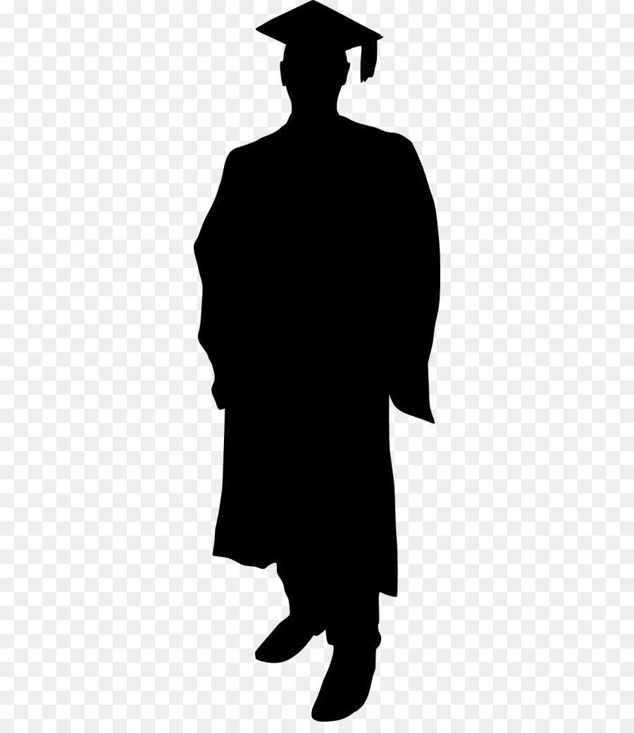 Silhouette Graduation ceremony Clip art - graduation silhouette figures png download - 350*1024 - Free Transparent Silhouette png Download.
