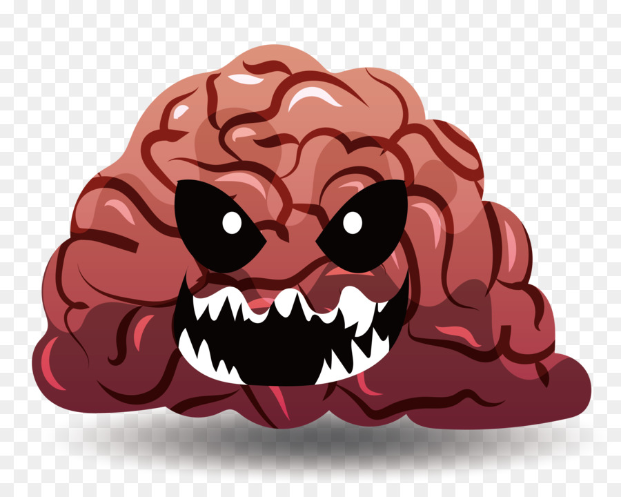 Skull Human brain Clip art - Scary brain png download - 3695*2882 - Free Transparent  png Download.