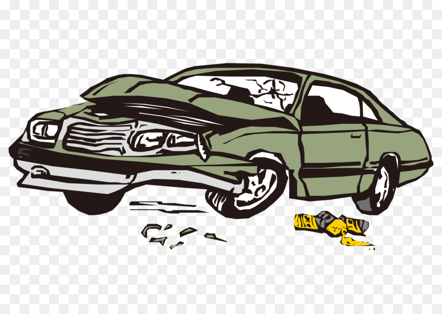 Car - Vector cartoon hand painted green broken car png download - 2239*1588 - Free Transparent Car png Download.